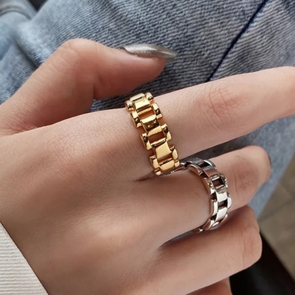 Jewelry - ⚡️Insta watch chain gold plated ring